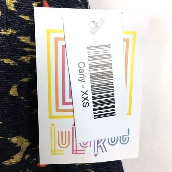 LULAROE Carly Dress T Shirt Short Sleeve Aztec Southwestern Hi Lo Hem XXS NWT - Picture 5 of 9